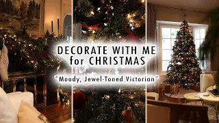 DECORATE WITH ME for CHRISTMAS *Moody, Jewel-Toned Holiday Decor & Mantle Transformation*