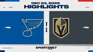 NHL Highlights | Blues vs. Golden Knights - December 23, 2022