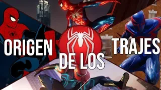 Spider Man (PS4) Historia y Origen de TODOS los traje (Incluye DLC) | ZEO