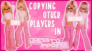 Copying Peoples Outfits In Dress To Impress! { ROBLOX }