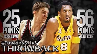 Young Kobe Bryant vs Rookie Pau Gasol Full Duel 2002.01.14 - Pau With 25, UNREAL Mamba With 56!