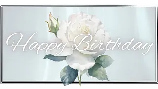 HAPPY BIRTHDAY BACKGROUND| Modern White Roses Design 🎂🎂🎂