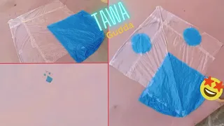 how to make tawa gudda 😍|with plastic bag 🤩|step by step making 😱