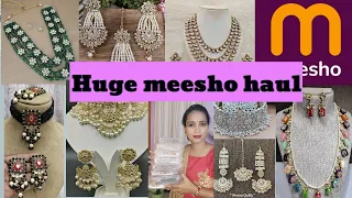 Meesho heavy jewellery haul😲itna sasta ll try on ll  review 👍💯