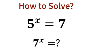 A Wonderful Math Problem. Exponential Equation Solving.