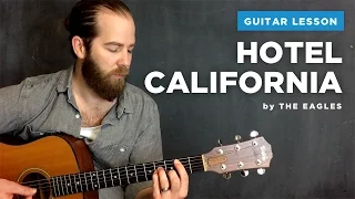 Guitar lesson for "Hotel California" by The Eagles (acoustic, no capo)