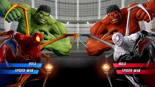 Hulk & Red Spider Man VS Red Hulk & Black Spider Man - Marvel vs Capcom Infinite