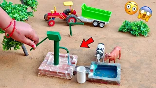 DIY how to make cow shed | house of animals | horse house – cow shed | mini hand pump |woodwork
