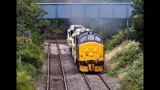 *THRASH* HNRC Class 37 No. 37405 on 0Z62/6Z62 Light Loco & Kirow Crane Moves on 27.07.23 - HD