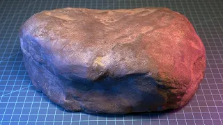 Straight up make a BOULDER. (DIY Realistic Rocks from Concrete)