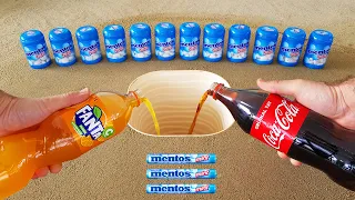 Pepsi, Coca Cola, Fanta, Sprite and Mentos Underground !! Super Effect