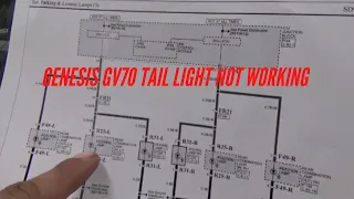 How to check exterior lights circuit - Genesis GV70 Tail light not working