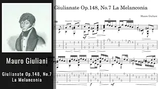 Mauro Giuliani - Giulianate Op.148, No.7 La Melanconia - Tab