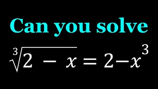 A Radical Equation | Math Olympiads