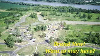 New Shawnee Ohio River Campground.  Site pictures and Aerial View of Park.