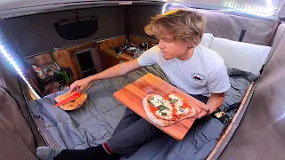 Small Tent Car Camping w/ pizza from scratch