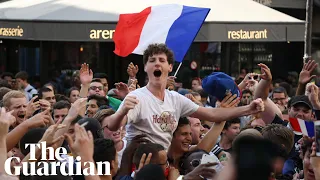 France fans celebrate reaching World Cup semi-final with win over Uruguay