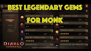 Best Legendary gems for monk class | Diablo Immortal