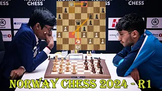 Praggnanandhaa vs Alireza Firouzja || Norway Chess 2024 - R1