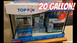 TOP FIN 20 GALLON ESSENTIALS AQUARIUM KIT!