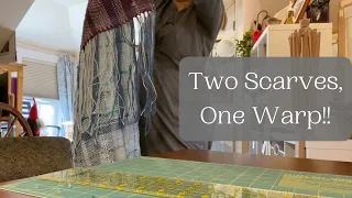 Weaving Two Scarves with One Warp on the Rigid Heddle Loom!
