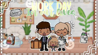 WORK DAY IN OUR LIVES 🗒️ || *with voice🔊* || Toca Life World roleplay 💗🌷