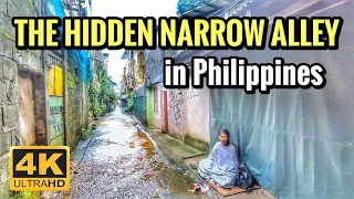 REAL LIFE SCENES at Hidden Narrow Alley Residence - Philippines Walking Tour [4K] 🇵🇭