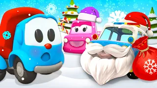 🎄🎅🏻💫 Leo der Lastwagen, Schlaue Autos, Helfer Autos feiern Weihnachten. Zeichentrickfilme für Kinder
