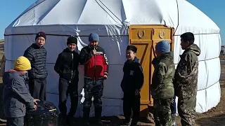 Тренировка к кубку "Дайчин Тенгри" по конной стрельбе из лука .п Цаган -Нур