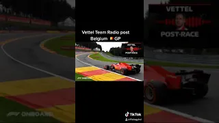 Vettel unedited team radio post Belgium 🇧🇪 GP.