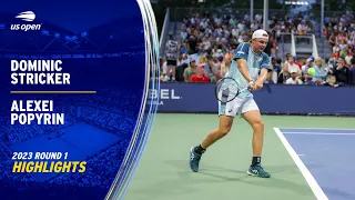 Dominic Stricker vs. Alexei Popyrin Highlights | 2023 US Open Round 1