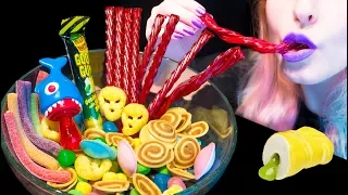 ASMR: Huge Halloween Candy Bowl | Twizzlers Flying Saucers Dragibus ~ Relaxing Eating[No Talking|V]😻