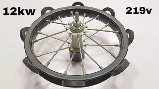 How to Produce Electricity using Cycle Wheel and Permanent Magnet activity...