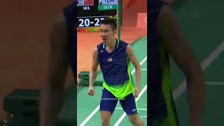When you finally defeat your life-long competitor #leechongwei #badminton