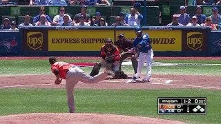 BAL@TOR: Gallardo strikes out Bautista in 1st