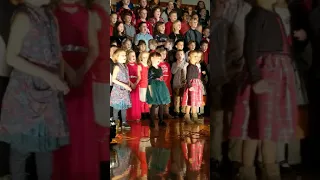Little Girl's Enthusiastic Christmas Program Performance