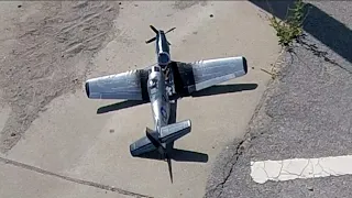 Volantex P-51 Mustang 750mm.Lots of landings! And one crash.