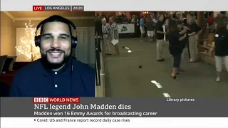 Nick Hamilton on BBC News - Discussing John Madden Legacy (PROMO USE ONLY)