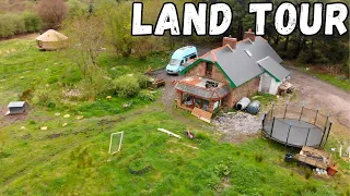 Land Tour on our 8 acre Homestead BIG UPDATE