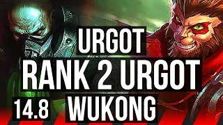 URGOT vs WUKONG (TOP) | Rank 2 Urgot, 10/2/5, 1000+ games, Legendary | NA Challenger | 14.8