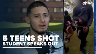 Student speaks out after five high schoolers shot during "senior skip day" in Maryland