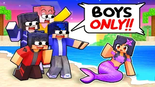 ONE MERMAID on a BOYS ONLY Island!