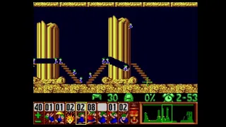 Snes Lemmings Taxing level 1