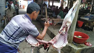 Amazing Full Goat Cutting Skill. Goat Cutting And Cleaning In Bangladesh