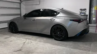 Lexus IS500 , garage improvements.  Swiss Trax flooring install