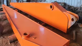 proses pembuatan ARM semi excavator panjang 6 meter