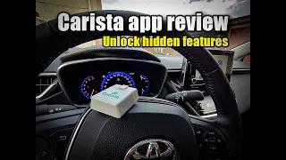 Carista App | Unlocking hidden features | Toyota Corolla 2022