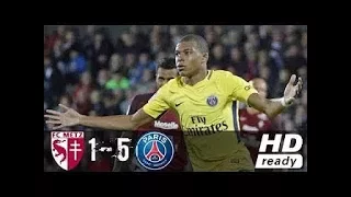 Metz vs PSG (Neymar) 1 - 5  All Goals & Highlights - Ligue 8/9/2017