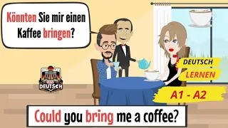 Deutsch lernen auf dem Niveau #A1 mit Fragen im Restaurant #learngerman #easydeutsch  #learngerman