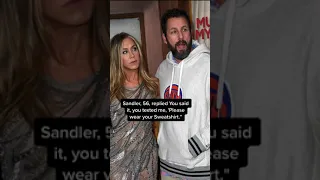 Jennifer Aniston roasts Adam Sandler’s sweatshirt at ‘Murder Mystery 2’ premiere #shorts | Page Six